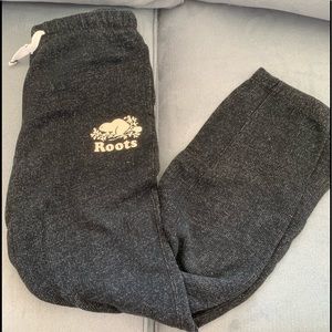 Roots sweatpants for kids size 12 grey color